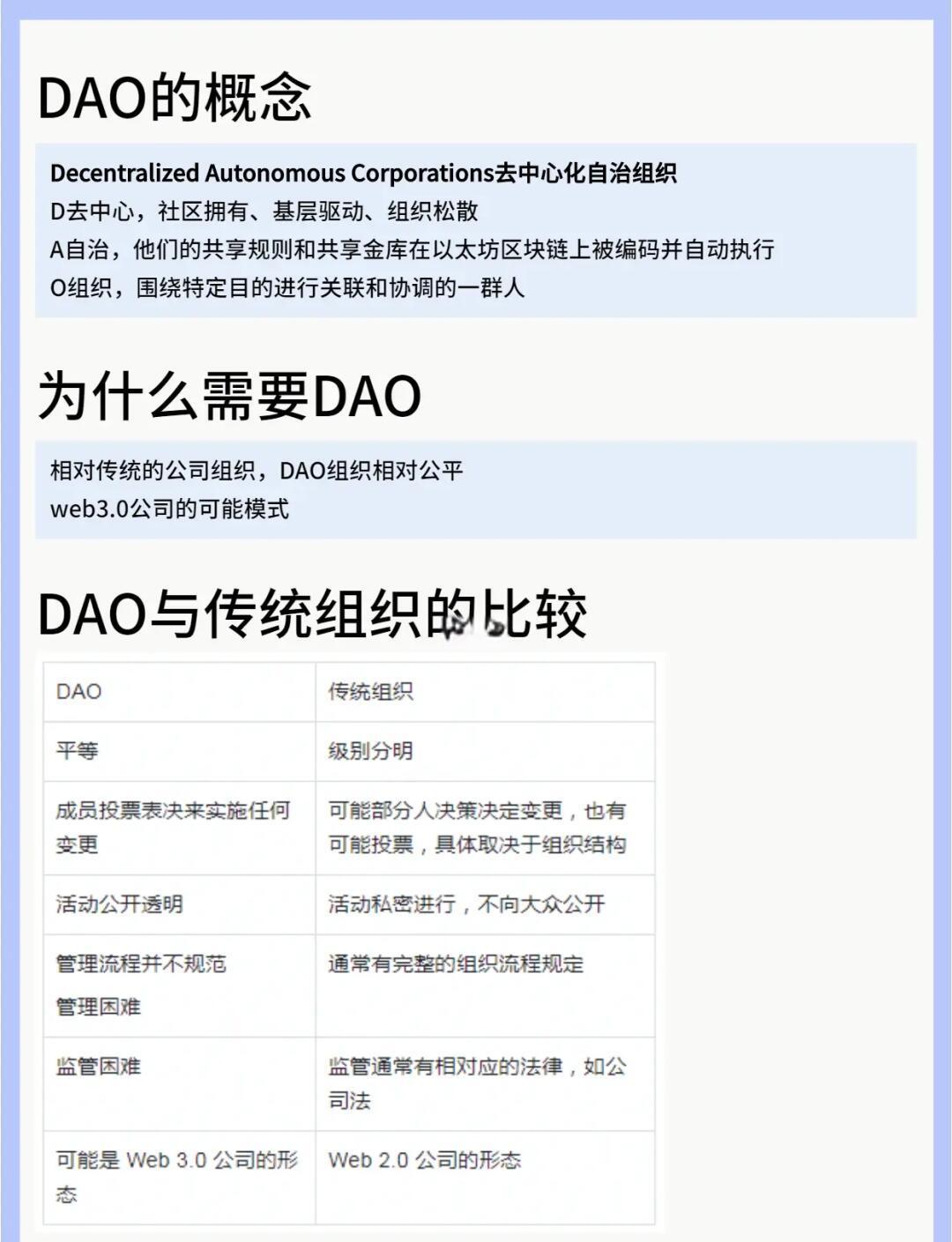 包含研究机构发布报告显示，DAO开启全新生态布局的词条
